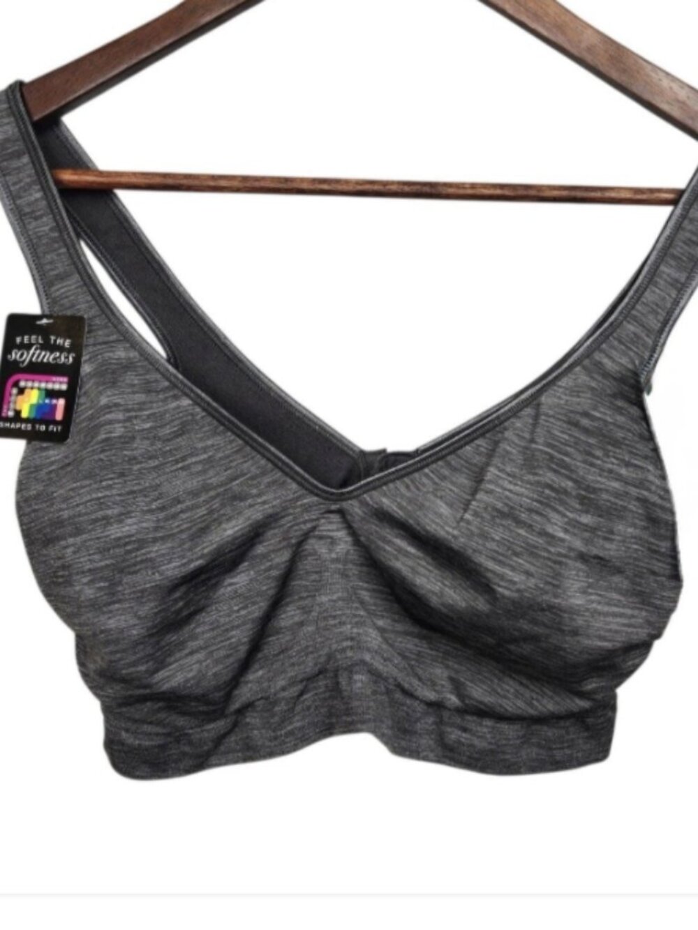 Spandex Women's Underwire Strapless Black Bra Size 36D 12662
